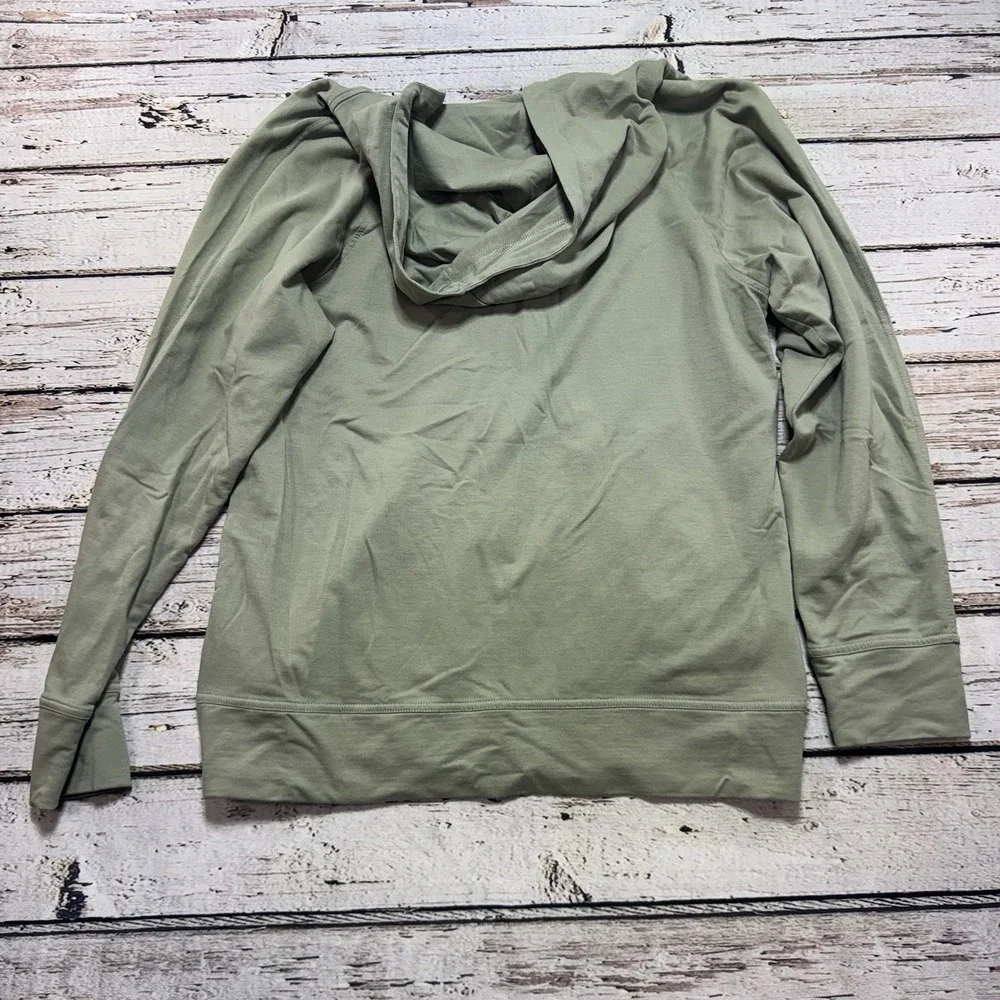 Pact Mens Light Green Organic Cotton Full Zip Hoodie Sweatshirt Size Medium